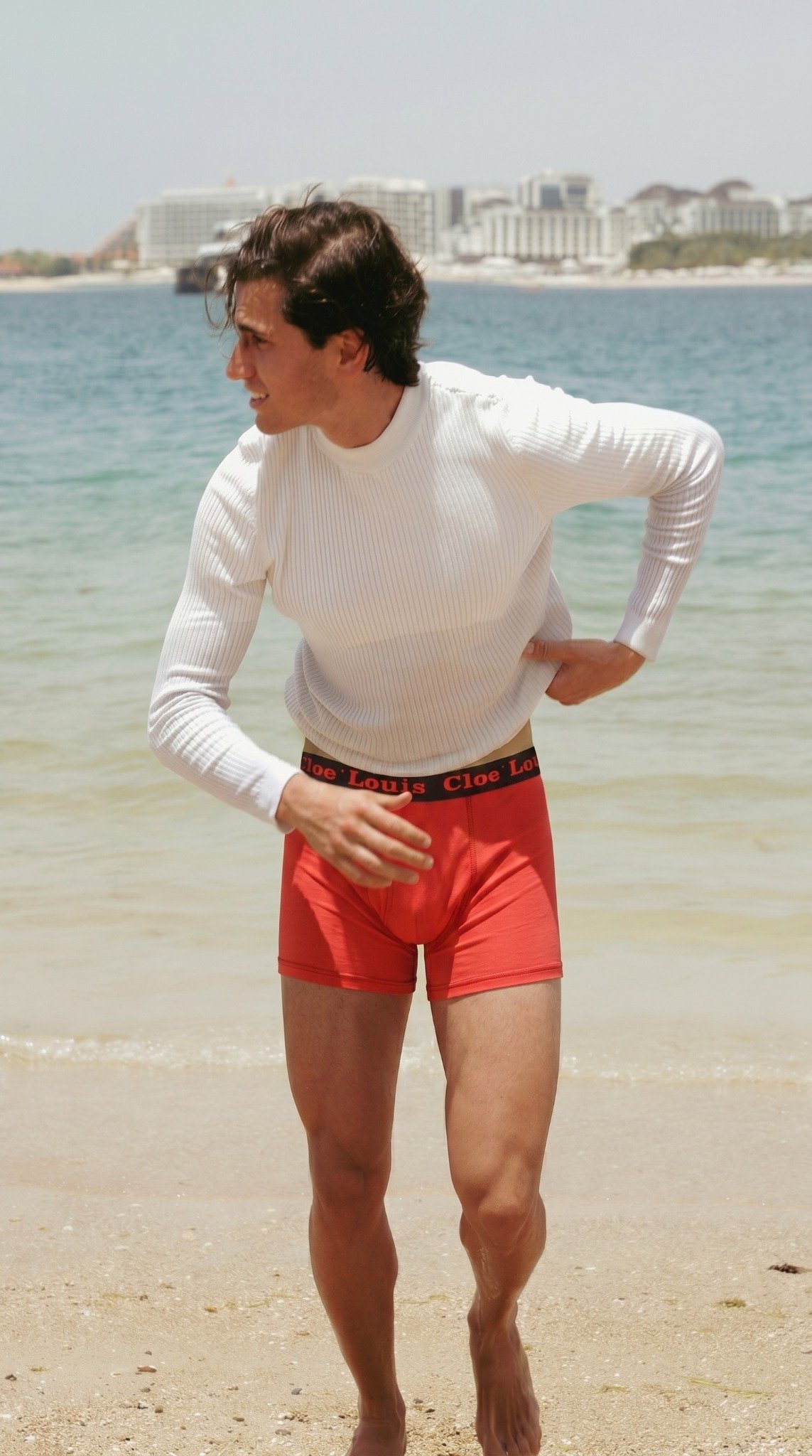 Red boxer briefs lifestyle view